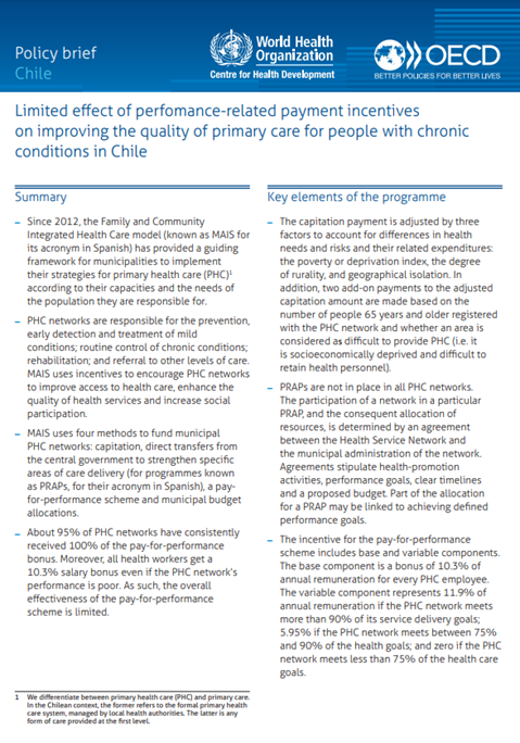 Chile case study policy brief