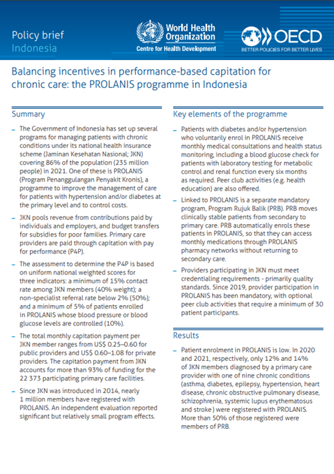 Indonesia case study policy brief